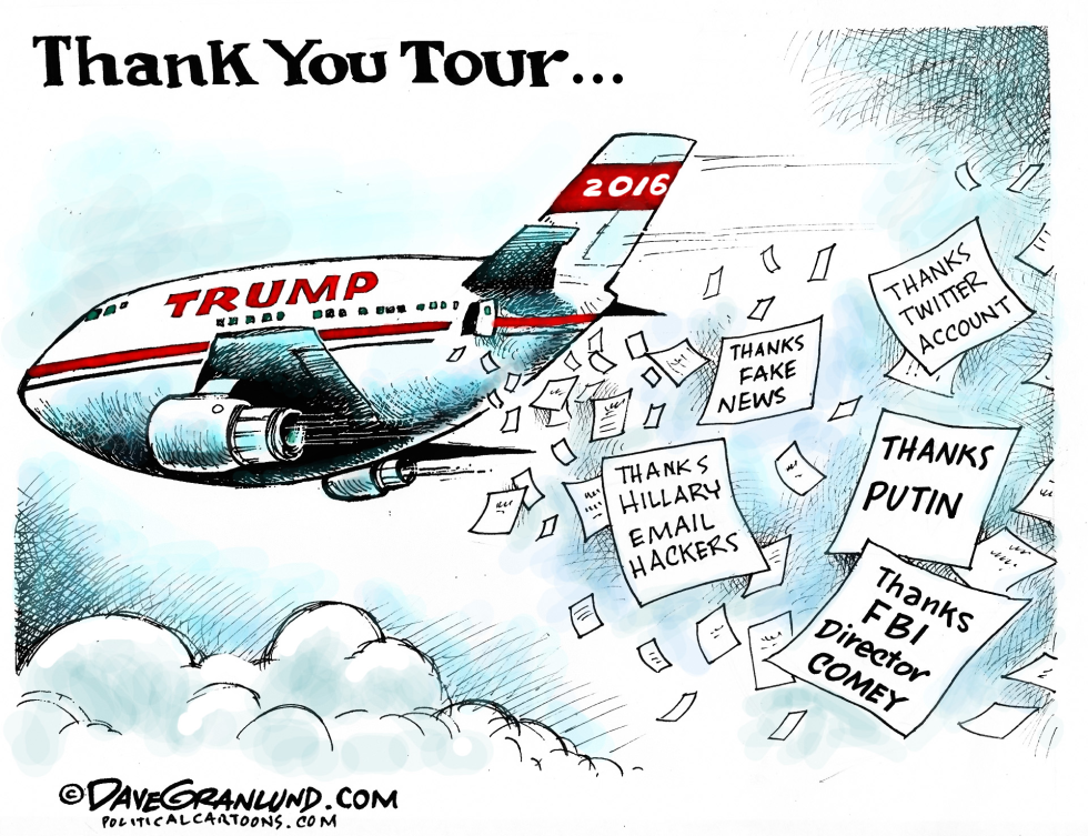  TRUMP THANK YOU TOUR  by Dave Granlund