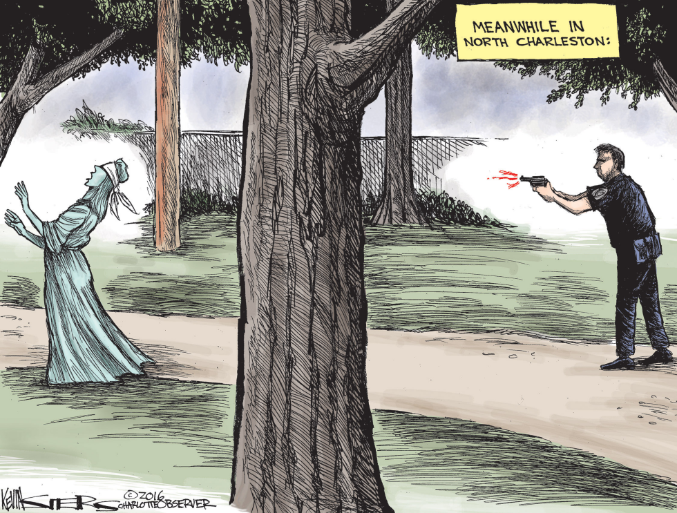  SHOOTING IN NORTH CHARLESTON by Kevin Siers