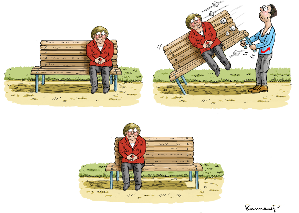 The german right-wing populists makes Merkel right