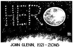 JOHN GLENN, B/W by Randy Bish