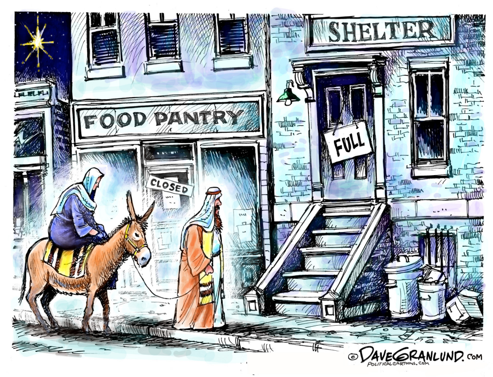  CHRISTMAS NO ROOM by Dave Granlund