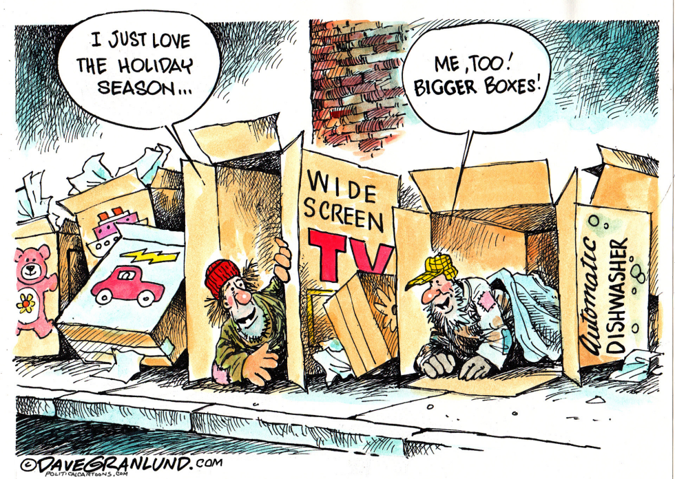  HOLIDAYS AND HOMELESS by Dave Granlund