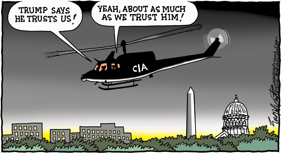  CIA AND TRUMP by Bob Englehart