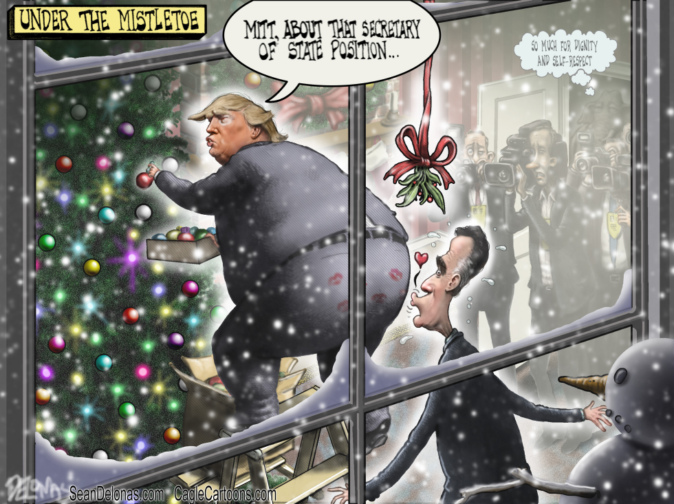 Mistletoe Christmas Trump Romney Color