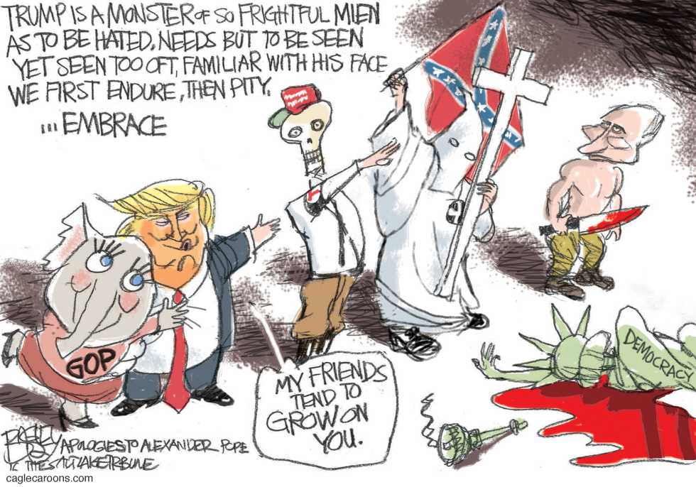  TRUMP EMBRACE by Pat Bagley