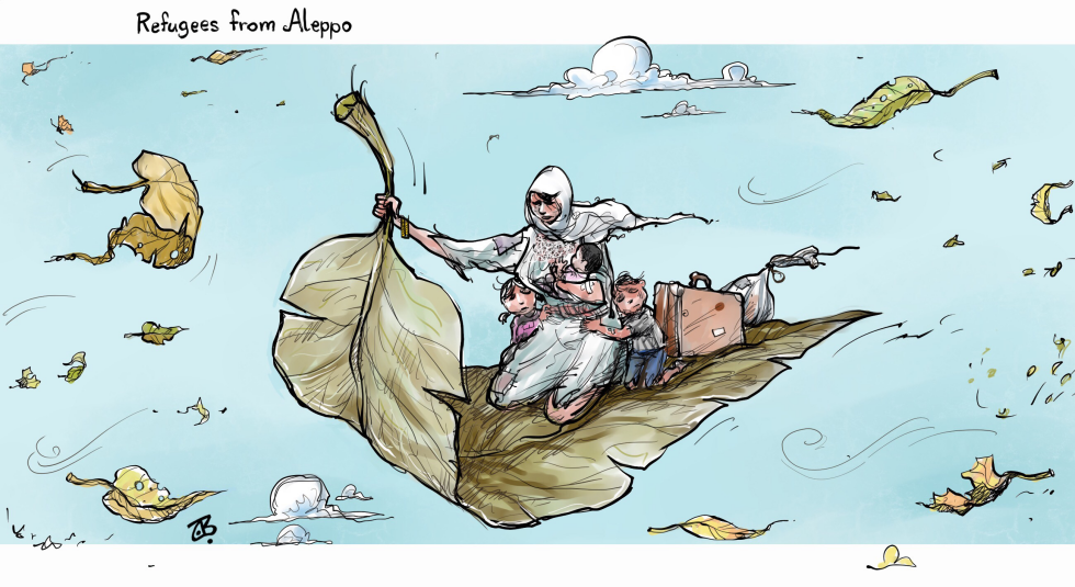  REFUGEES FROM ALEPPO by Emad Hajjaj