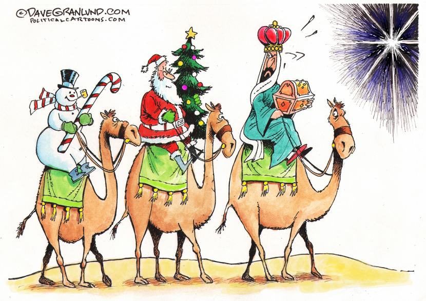 Secular vs non-secular Christmas COLOR