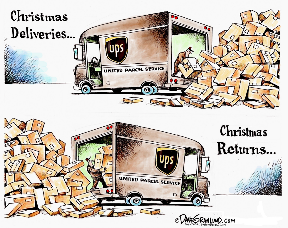  CHRISTMAS GIFT RETURNS by Dave Granlund