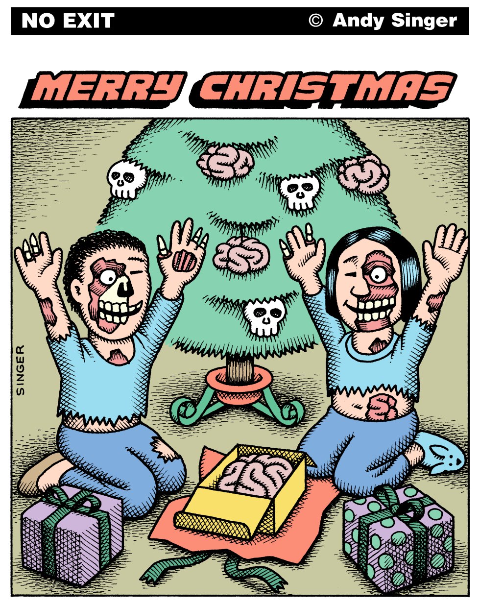 Zombie Christmas color version