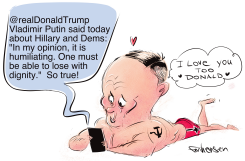 TRUMP TWEETS PUTIN QUOTE by Frank Hansen