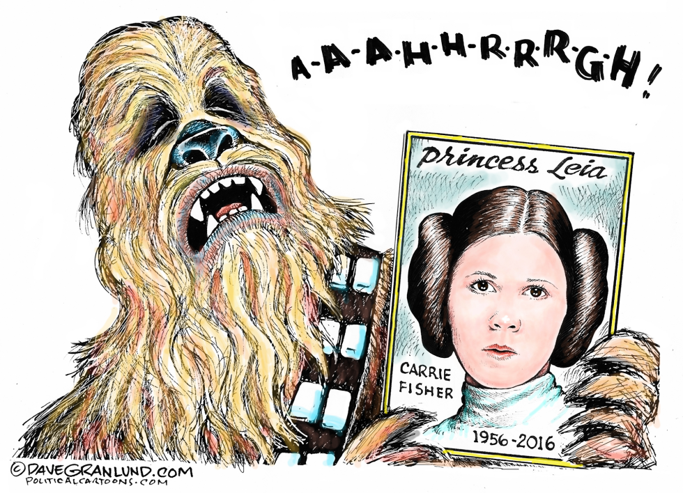  CARRIE FISHER TRIBUTE by Dave Granlund