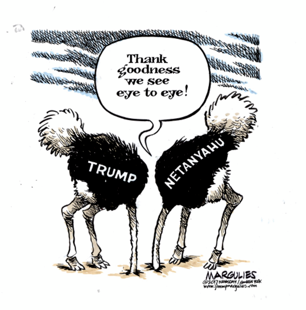 Trump and Netanyahu color