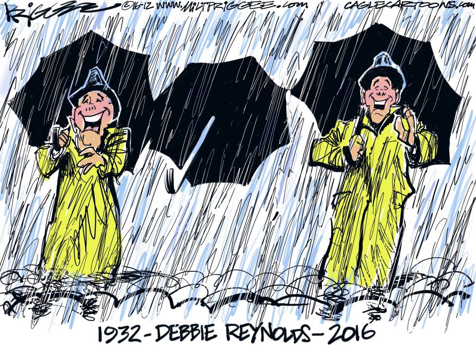  DEBBIE REYNOLDS -RIP by Milt Priggee