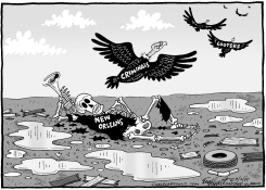 NEW ORLEANS DEATH BW by Bob Englehart