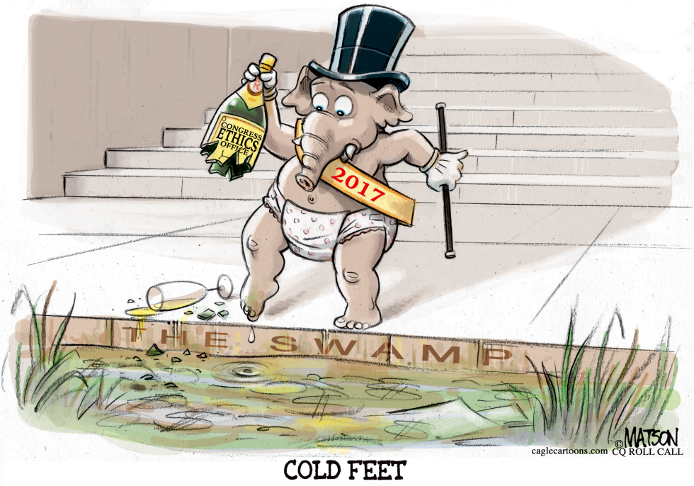 Republicans Reluctant to Jump Into Congressional Ethics Swamp-COLOR