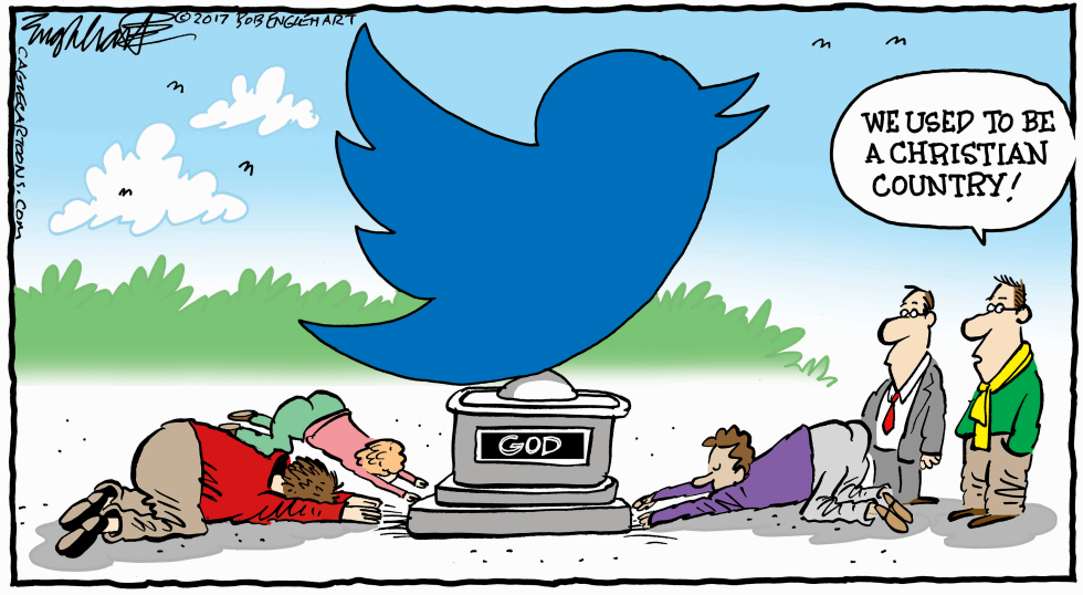  TWITTER GOD by Bob Englehart