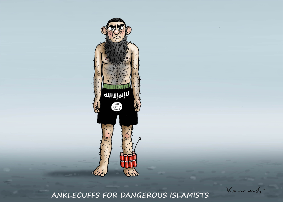 Anklecuffs for dangerous Islamists