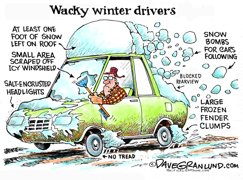 Wacky winter drivers COLOR
