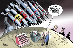 NUCLEAR ARMS THREAT  by Paresh Nath