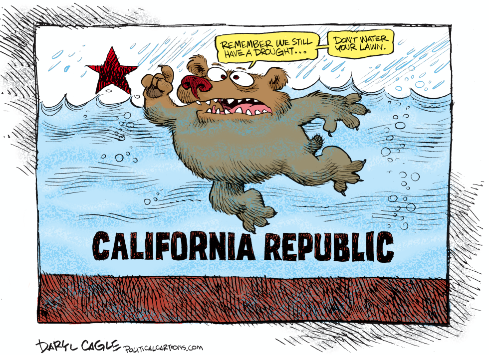  RAIN AND DROUGHT IN CALIFORNIA by Daryl Cagle