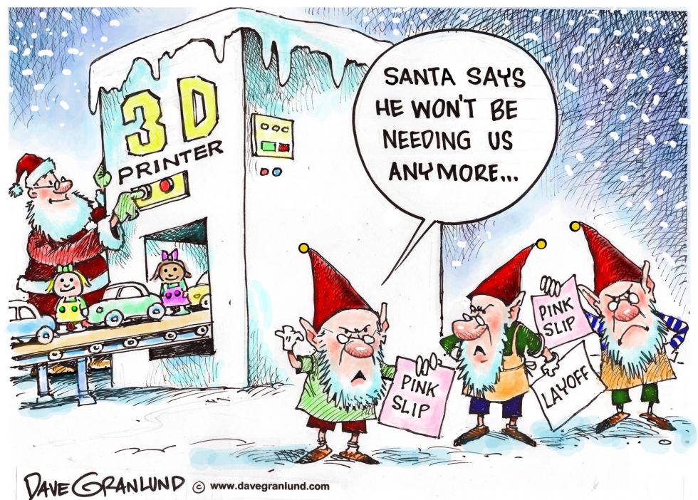 Santa and 3D printers COLOR
