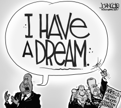 LOCAL NC KING AND THE GOP BW by John Cole