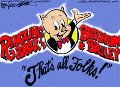 CIRCUS CLOSES by Milt Priggee