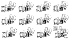 THE PRESIDENT LEAPS INTO ACTION by Daryl Cagle