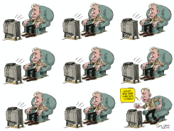 THE PRESIDENT LEAPS INTO ACTION  by Daryl Cagle