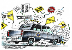 TRUMP FULL SPEED  by Dave Granlund
