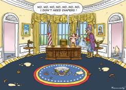 TRUMP DOESN'T NEED DIAPERS by Marian Kamensky