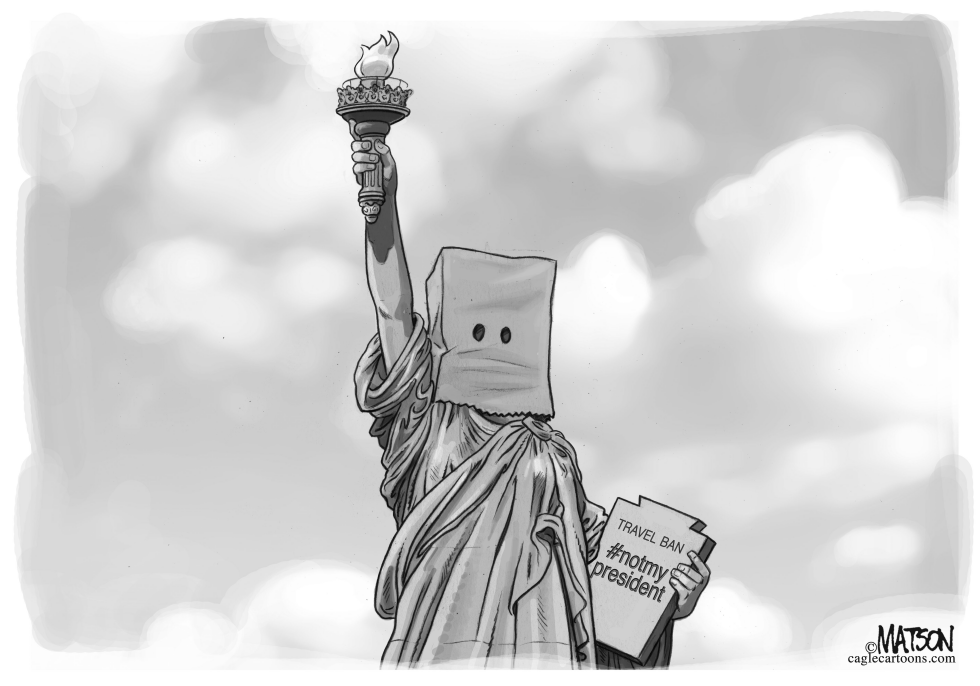 Statue of Liberty Protests President Trump