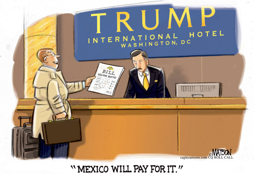Guest Promises Mexico Will Pay Trump Hotel Bill-COLOR