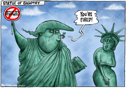 STATUE OF BIGOTRY by Brian Adcock
