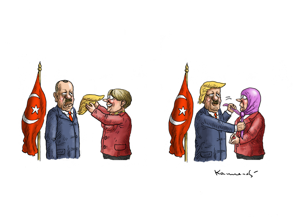 MERKEL VISITS ERDOGAN