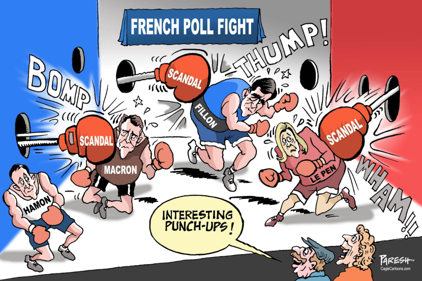 French poll fight COLOR