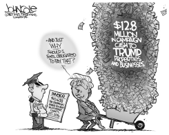 LOCAL PA TRUMP CAMPAIGN BILL BW by John Cole