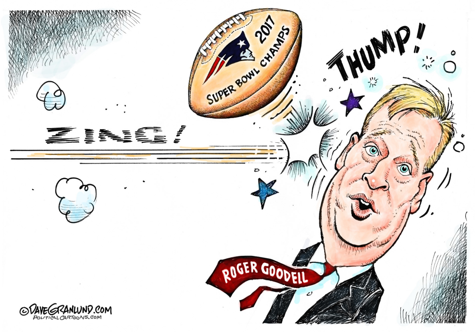Patriots Champs 2017 and Goodell COLOR