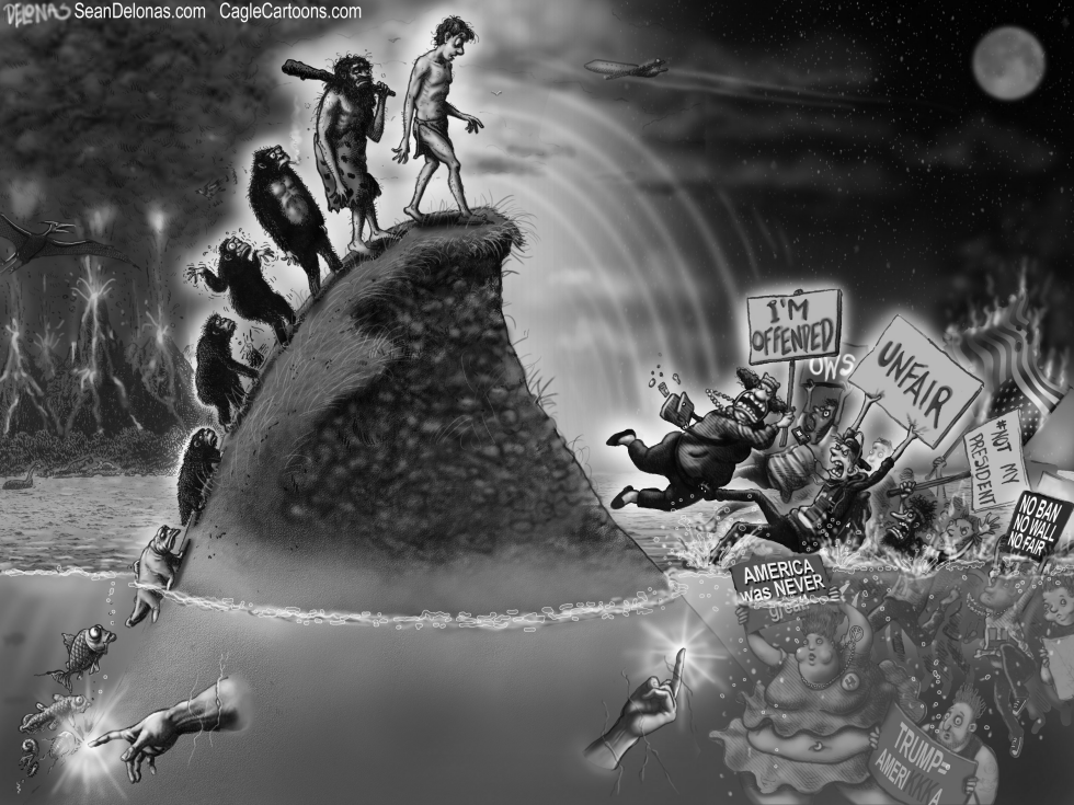 Evolution Protestors Unedited Greyscale