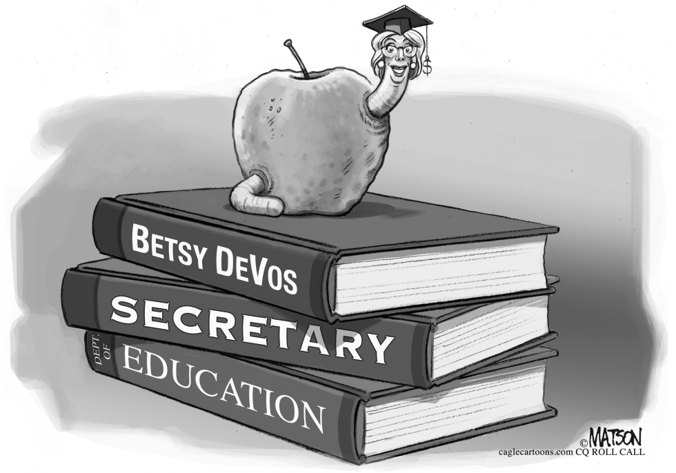 Betsy DeVos in an Apple for the Teachers