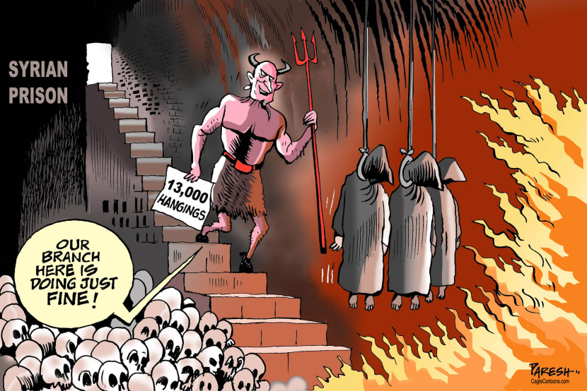 Syrian prison hangings COLOR