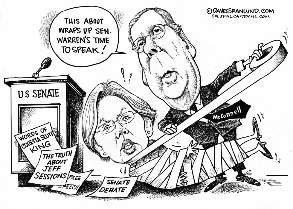 Sen Warren silenced by McConnell