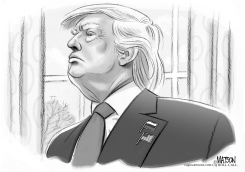 TRUMP WEARS RUSSIAN FLAG LAPEL PIN by R.J. Matson