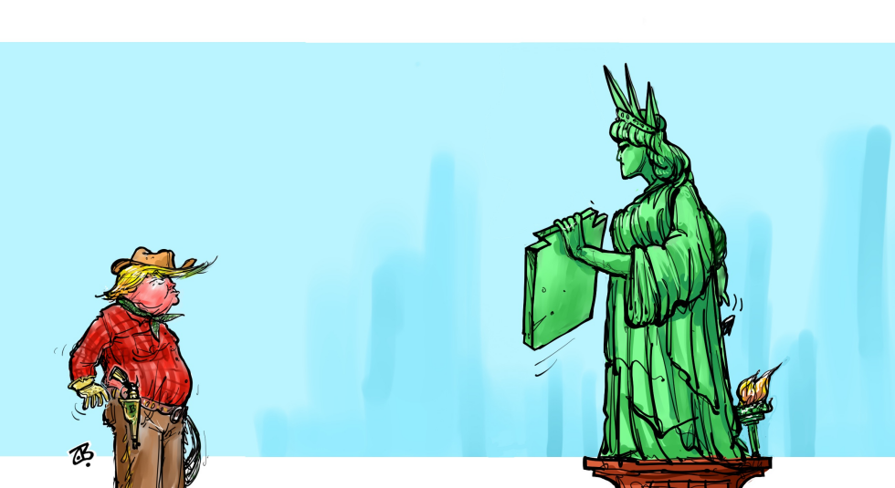 Trump vs Lady liberty