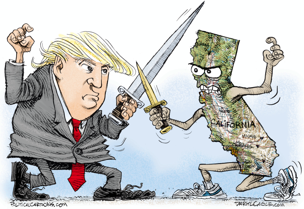  TRUMP VS CALIFORNIA by Daryl Cagle