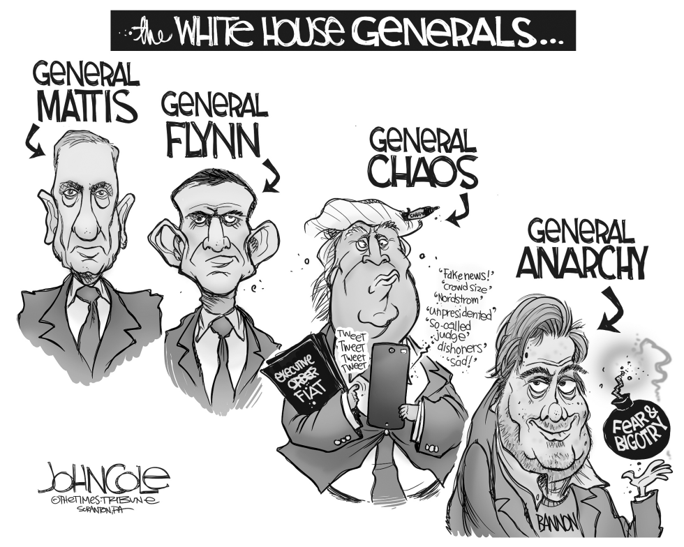 White House generals BW