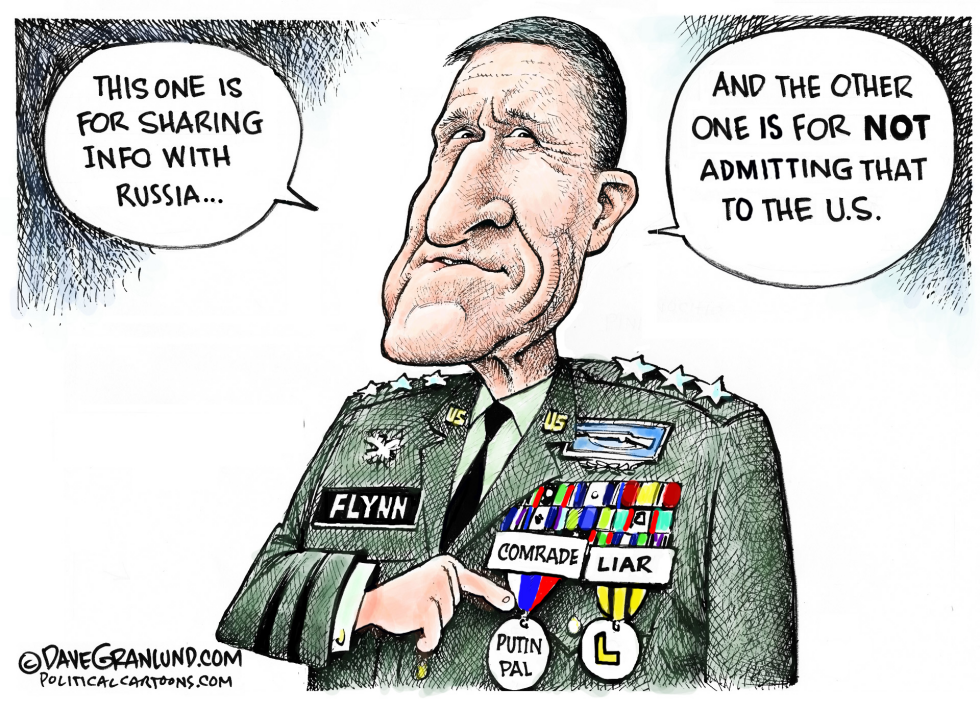  FLYNN AND RUSSIA by Dave Granlund