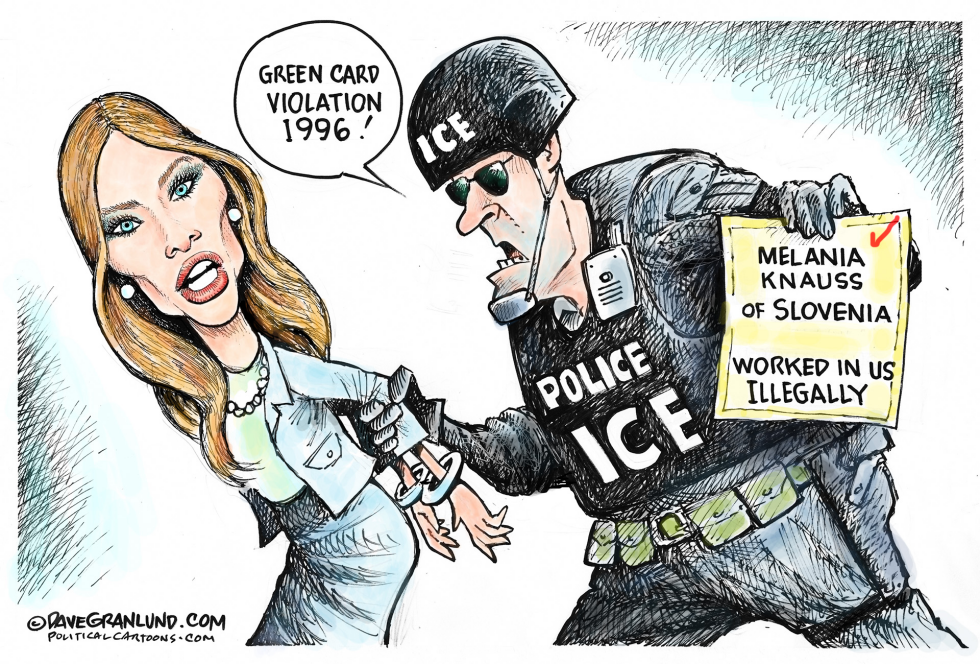  ICE ROUNDUP AND MELANIA by Dave Granlund