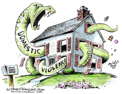 DOMESTIC VIOLENCE FACADE  by Dave Granlund