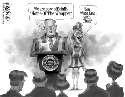 HOME OF THE WHOPPER-B/W HORIZ by Trevor Irvin